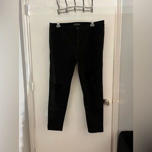 Distressed black jeans